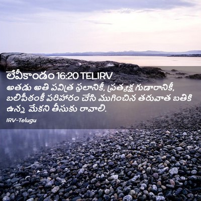 Picture 02 - లేవీకాండం 16:20 TELIRV - అతడు అతి పవిత్ర - Bible Verse Picture