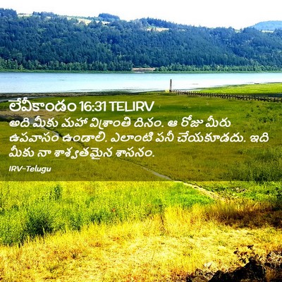 Picture 02 - లేవీకాండం 16:31 TELIRV - అది మీకు మహా - Bible Verse Picture