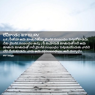 Picture 02 - లేవీకాండం 18:17 TELIRV - ఒక స్త్రీతోనూ ఆమె - Bible Verse Picture