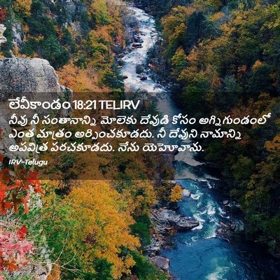 Picture 02 - లేవీకాండం 18:21 TELIRV - నీవు నీ - Bible Verse Picture