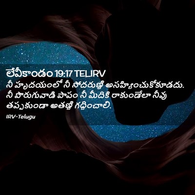 Picture 02 - లేవీకాండం 19:17 TELIRV - నీ హృదయంలో నీ - Bible Verse Picture