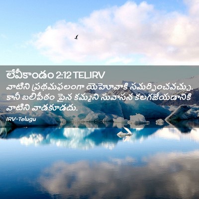 Picture 02 - లేవీకాండం 2:12 TELIRV - వాటిని ప్రథమఫలంగా - Bible Verse Picture