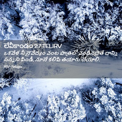 Picture 02 - లేవీకాండం 2:7 TELIRV - ఒకవేళ నీ నైవేద్యం - Bible Verse Picture