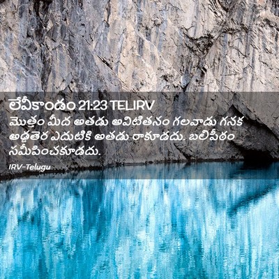 Picture 02 - లేవీకాండం 21:23 TELIRV - మొత్తం మీద అతడు - Bible Verse Picture