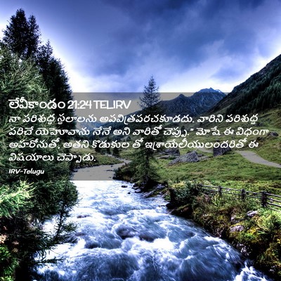 Picture 02 - లేవీకాండం 21:24 TELIRV - నా పరిశుద్ధ - Bible Verse Picture