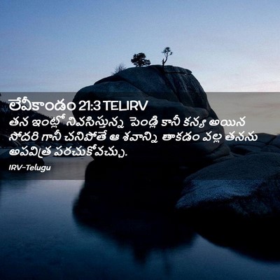 Picture 02 - లేవీకాండం 21:3 TELIRV - తన ఇంట్లో - Bible Verse Picture