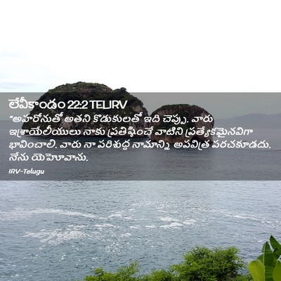 Picture 02 - లేవీకాండం 22:2 TELIRV - “అహరోనుతో అతని - Bible Verse Picture