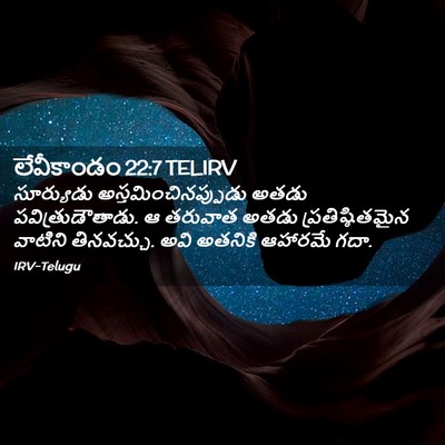 Picture 02 - లేవీకాండం 22:7 TELIRV - సూర్యుడు - Bible Verse Picture