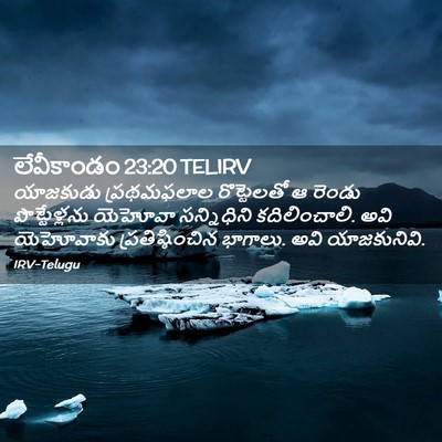 Picture 02 - లేవీకాండం 23:20 TELIRV - యాజకుడు ప్రథమఫలాల - Bible Verse Picture