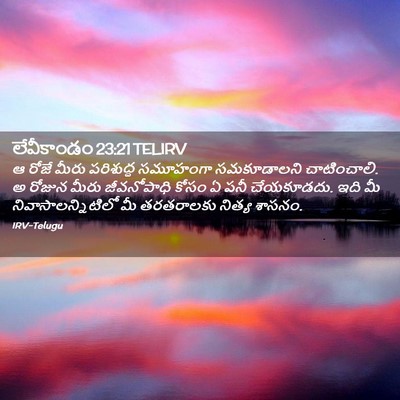 Picture 02 - లేవీకాండం 23:21 TELIRV - ఆ రోజే మీరు - Bible Verse Picture