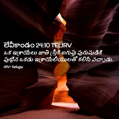 Picture 02 - లేవీకాండం 24:10 TELIRV - ఒక ఇశ్రాయేలు జాతి - Bible Verse Picture