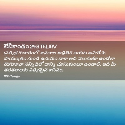 Picture 02 - లేవీకాండం 24:3 TELIRV - ప్రత్యక్ష - Bible Verse Picture