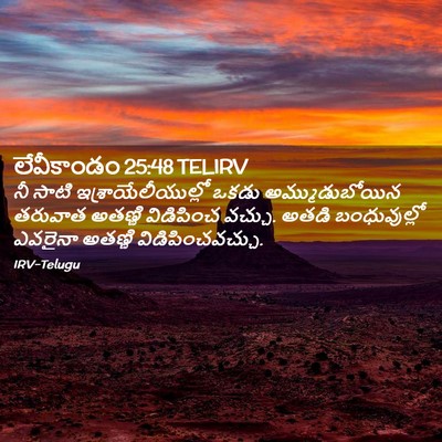Picture 02 - లేవీకాండం 25:48 TELIRV - నీ సాటి - Bible Verse Picture