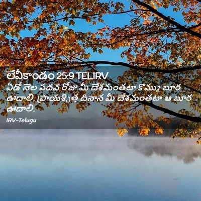 Picture 02 - లేవీకాండం 25:9 TELIRV - ఏడో నెల పదవ రోజు మీ - Bible Verse Picture