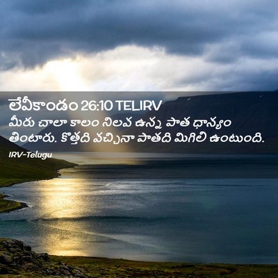 Picture 02 - లేవీకాండం 26:10 TELIRV - మీరు చాలా కాలం - Bible Verse Picture
