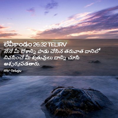 Picture 02 - లేవీకాండం 26:32 TELIRV - నేనే మీ దేశాన్ని - Bible Verse Picture