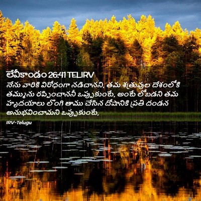 Picture 02 - లేవీకాండం 26:41 TELIRV - నేను వారికి - Bible Verse Picture