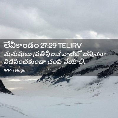 Picture 02 - లేవీకాండం 27:29 TELIRV - మనుషులు - Bible Verse Picture