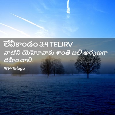 Picture 02 - లేవీకాండం 3:4 TELIRV - వాటిని యెహోవాకు - Bible Verse Picture