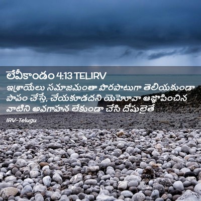 Picture 02 - లేవీకాండం 4:13 TELIRV - ఇశ్రాయేలు - Bible Verse Picture
