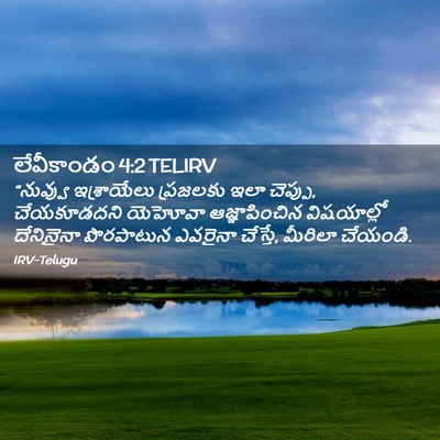 Picture 02 - లేవీకాండం 4:2 TELIRV - “నువ్వు ఇశ్రాయేలు - Bible Verse Picture