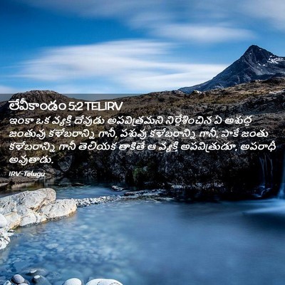 Picture 02 - లేవీకాండం 5:2 TELIRV - ఇంకా ఒక వ్యక్తి - Bible Verse Picture