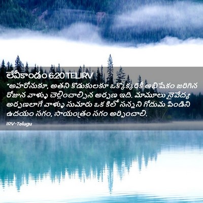 Picture 02 - లేవీకాండం 6:20 TELIRV - “అహరోనుకూ, అతని - Bible Verse Picture