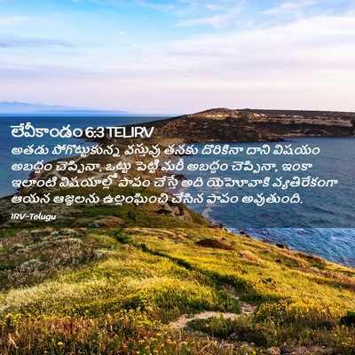 Picture 02 - లేవీకాండం 6:3 TELIRV - అతడు - Bible Verse Picture