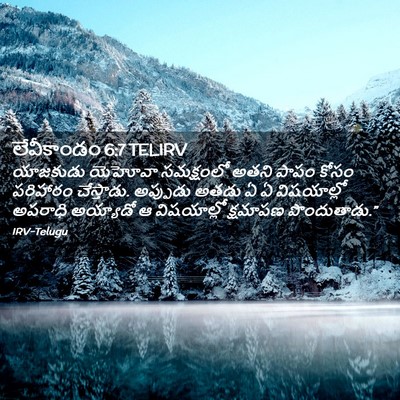 Picture 02 - లేవీకాండం 6:7 TELIRV - యాజకుడు యెహోవా - Bible Verse Picture