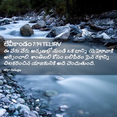 Picture 02 - లేవీకాండం 7:14 TELIRV - ఈ వేరు వేరు - Bible Verse Picture