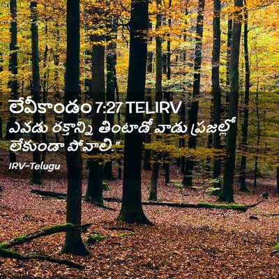 Picture 02 - లేవీకాండం 7:27 TELIRV - ఎవడు రక్తాన్ని - Bible Verse Picture