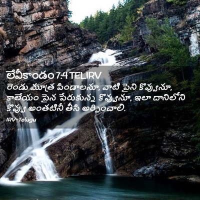 Picture 02 - లేవీకాండం 7:4 TELIRV - రెండు మూత్ర - Bible Verse Picture