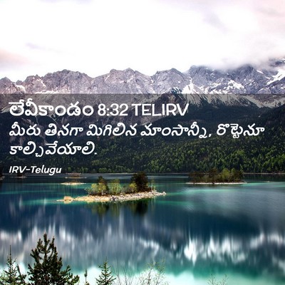 Picture 02 - లేవీకాండం 8:32 TELIRV - మీరు తినగా - Bible Verse Picture