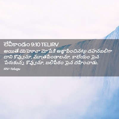 Picture 02 - లేవీకాండం 9:10 TELIRV - అయితే యెహోవా - Bible Verse Picture