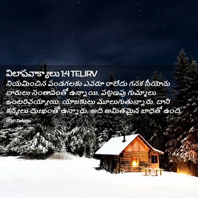 Picture 02 - విలాపవాక్యాలు 1:4 TELIRV - నియమించిన పండగలకు - Bible Verse Picture