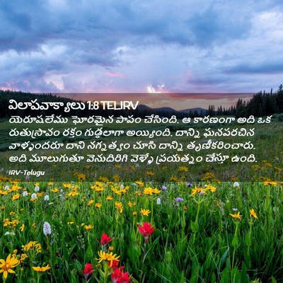 Picture 02 - విలాపవాక్యాలు 1:8 TELIRV - యెరూషలేము ఘోరమైన - Bible Verse Picture