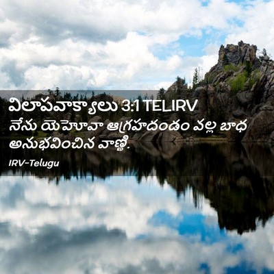 Picture 02 - విలాపవాక్యాలు 3:1 TELIRV - నేను యెహోవా - Bible Verse Picture