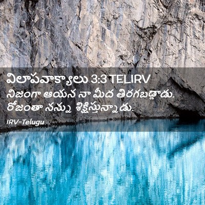 Picture 02 - విలాపవాక్యాలు 3:3 TELIRV - నిజంగా ఆయన నా మీద - Bible Verse Picture