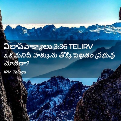 Picture 02 - విలాపవాక్యాలు 3:36 TELIRV - ఒక మనిషి హక్కును - Bible Verse Picture
