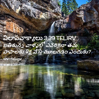 Picture 02 - విలాపవాక్యాలు 3:39 TELIRV - బతికున్న - Bible Verse Picture
