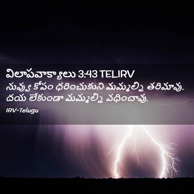 Picture 02 - విలాపవాక్యాలు 3:43 TELIRV - నువ్వు కోపం - Bible Verse Picture