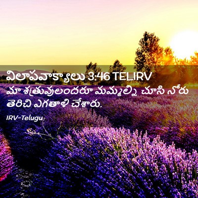 Picture 02 - విలాపవాక్యాలు 3:46 TELIRV - మా శత్రువులందరూ - Bible Verse Picture