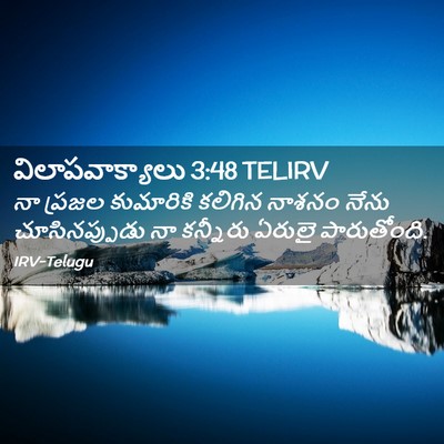 Picture 02 - విలాపవాక్యాలు 3:48 TELIRV - నా ప్రజల కుమారికి - Bible Verse Picture