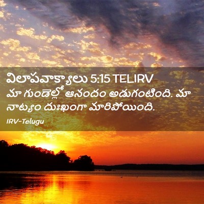 Picture 02 - విలాపవాక్యాలు 5:15 TELIRV - మా గుండెల్లో - Bible Verse Picture