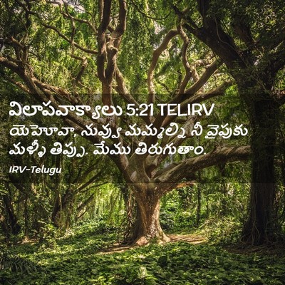 Picture 02 - విలాపవాక్యాలు 5:21 TELIRV - యెహోవా, నువ్వు - Bible Verse Picture