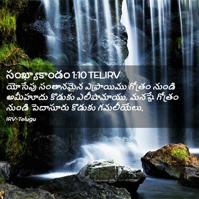 Picture 02 - సంఖ్యాకాండం 1:10 TELIRV - యోసేపు సంతానమైన - Bible Verse Picture