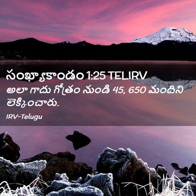 Picture 02 - సంఖ్యాకాండం 1:25 TELIRV - అలా గాదు గోత్రం - Bible Verse Picture