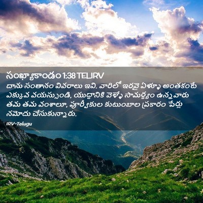 Picture 02 - సంఖ్యాకాండం 1:38 TELIRV - దాను సంతానం - Bible Verse Picture
