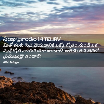 Picture 02 - సంఖ్యాకాండం 1:4 TELIRV - మీతో కలసి సేవ - Bible Verse Picture