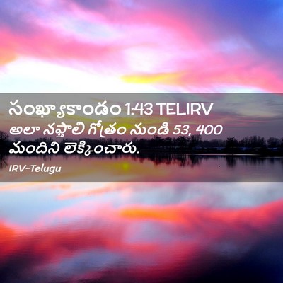 Picture 02 - సంఖ్యాకాండం 1:43 TELIRV - అలా నఫ్తాలి - Bible Verse Picture